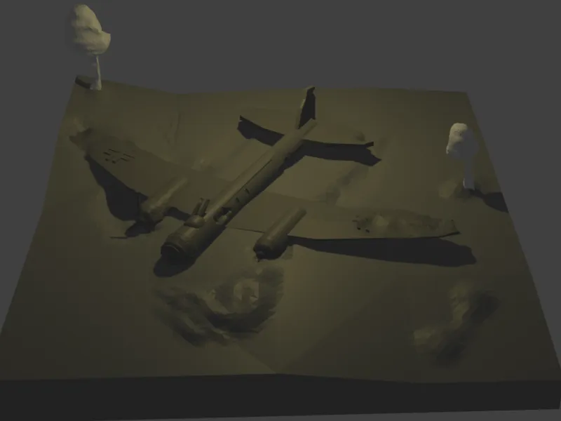 WW2 crash site diorama