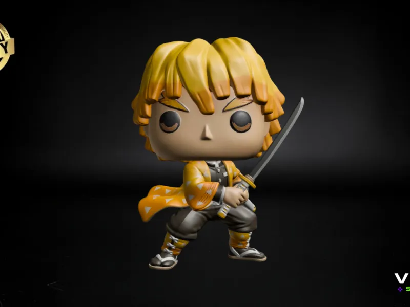Zenitsu Agatsuma STL 3D Model 3D Printable Funko