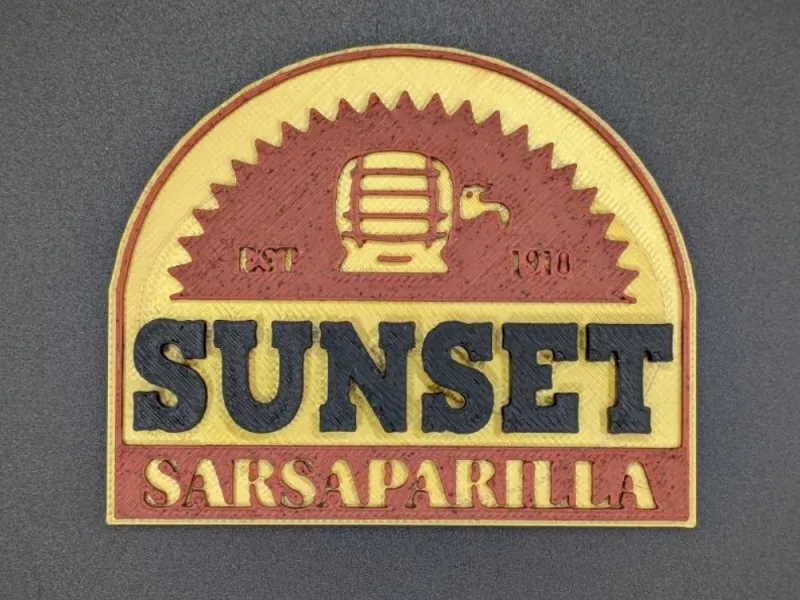 Fallout New Vegas Sunset Sarsparilla Logo Magnet