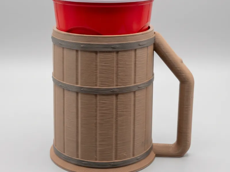 🍺 Tankard Party Cup Koozie — Name Plaque