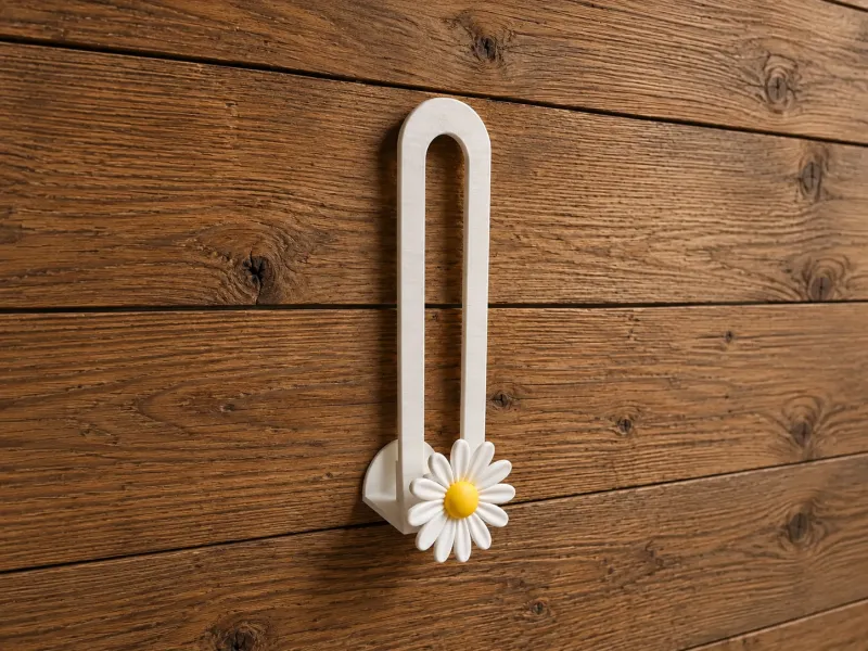 Supporto per elastici per capelli da parete con decorazioni intercambiabili