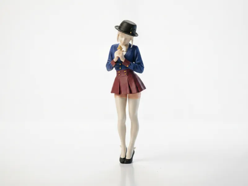 Cute Girl With Bowtie Figurine Chibi 3D Printable