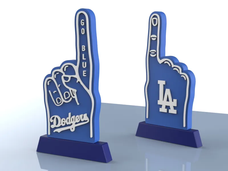 Los Angeles Dodgers Köpük Parmak Sergileme Standı
