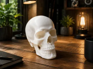 Realistic Human Skull – Detailed 3D Display Model