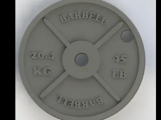 45 lbs weight plate keychain
