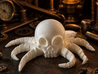 Skull Octopus Flexi Toy - Articulated Collectible