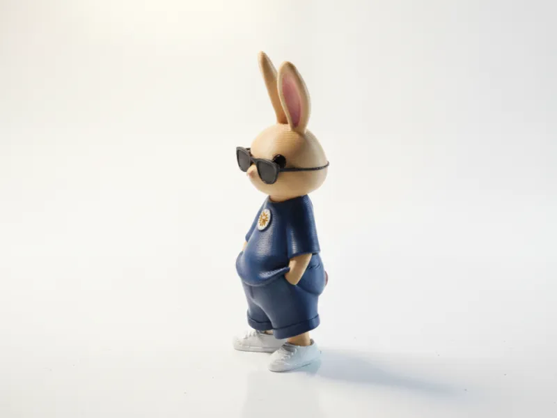 クールなウサギフィギュア 動物キャラクター 3Dプリント可能