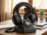 "Retro Rotary Telephone Headphone Stand & Dock"-0