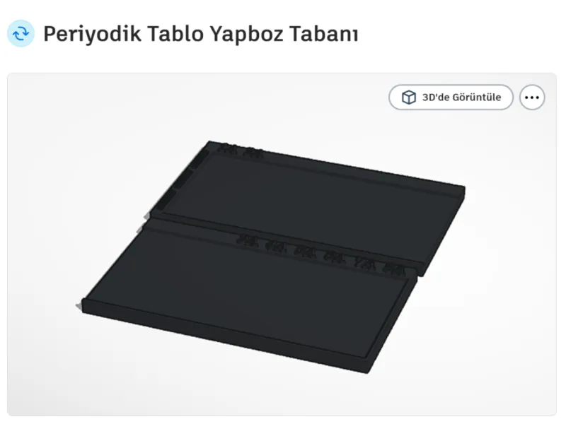 Periyodik Tablo Yapboz Tabanı