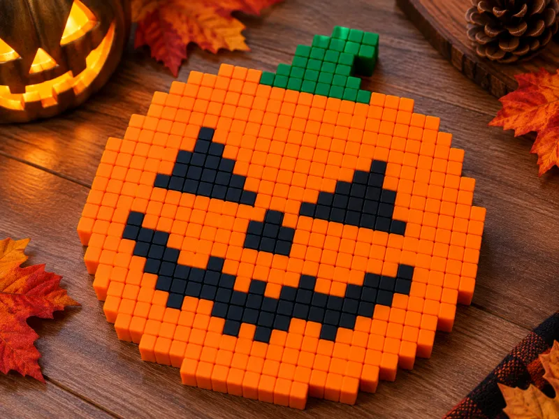 Halloween-Kürbis | Pixel-Fidget