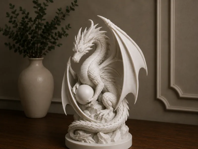 Dragon&Mystic Egg - Fantasy Dragon Sculpture