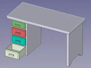 Computer Schreibtisch 1:24