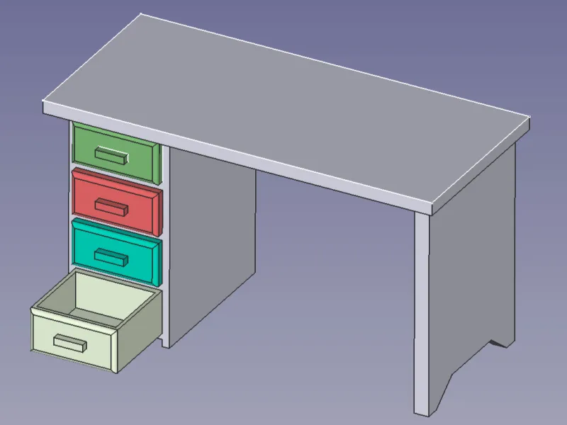 Computer Schreibtisch 1:24