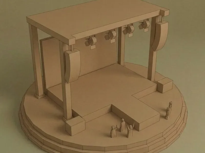Low Poly Concertpodium