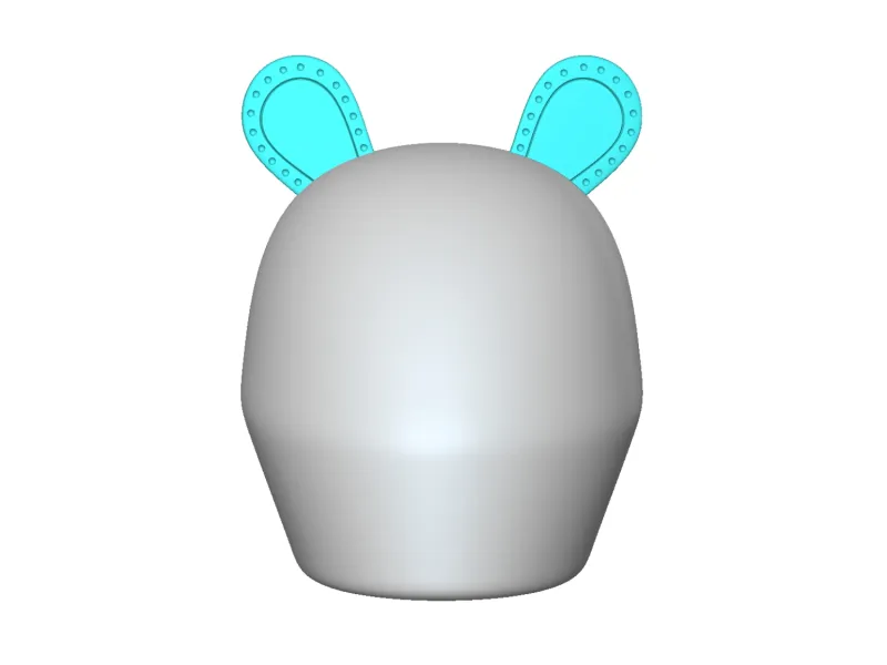 Rounded Ears for Motorcycle Helmets - Accessory