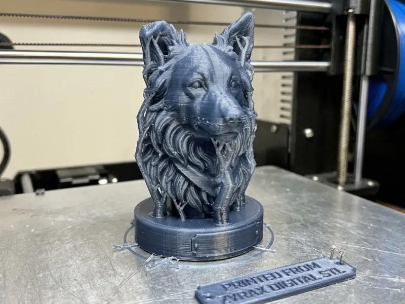 Border Collie Bust STL  Dog Sculpture 3D Print Model