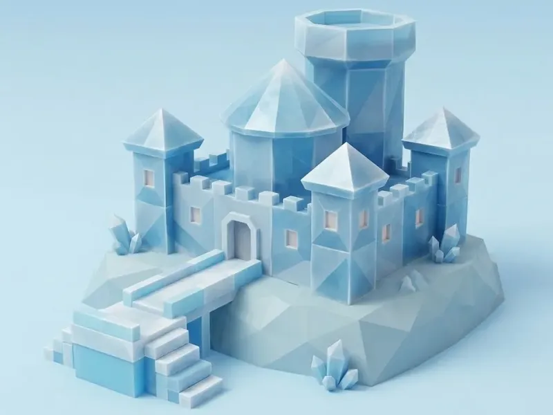 Castello di Ghiaccio Low Poly