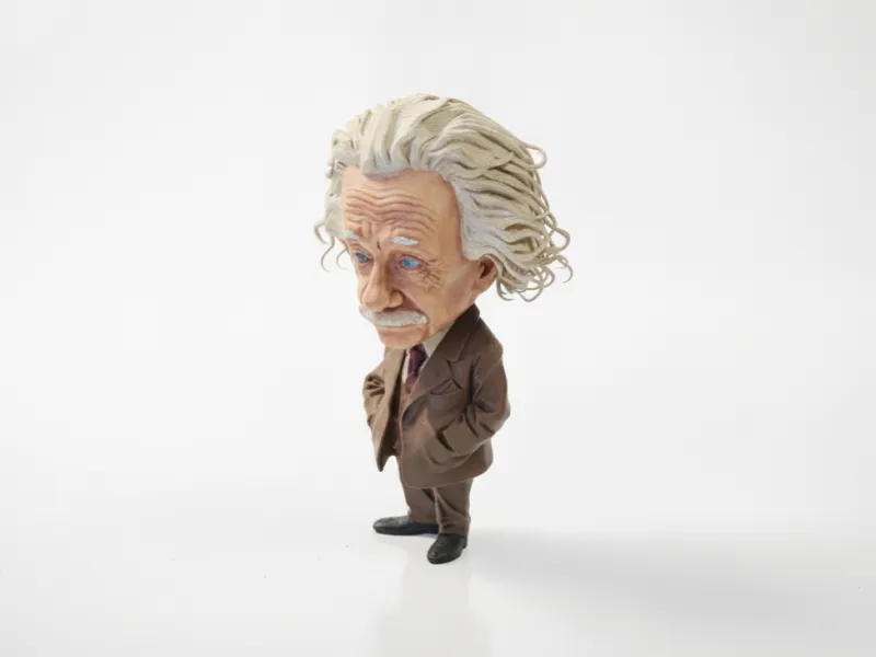 Фигурка Эйнштейна в стиле чиби, исторический деятель, модель для 3D-печати