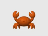 Mini Orange Crab Figurine-0