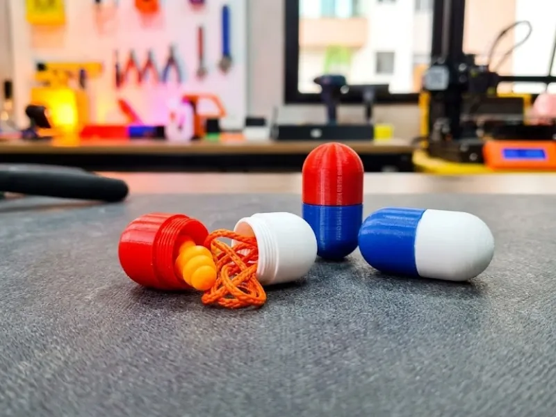 Contenedor de Cápsulas para Pastillas - Estuche para Tapones Auditivos y Organizador de Bolsillo