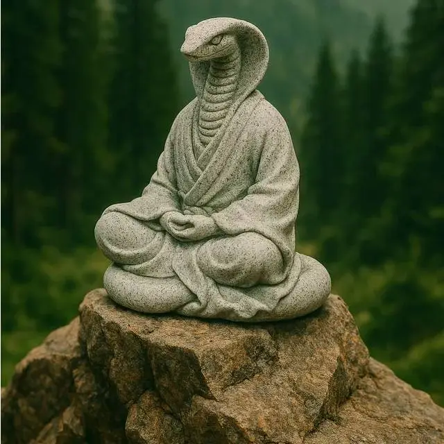 Snake meditating