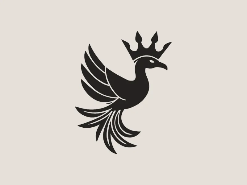 Royal Phoenix Crown Wall Art - 3D Printable