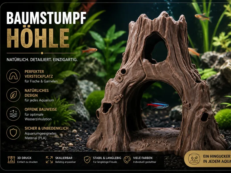 🌳 Tana a tronco d'albero per acquario