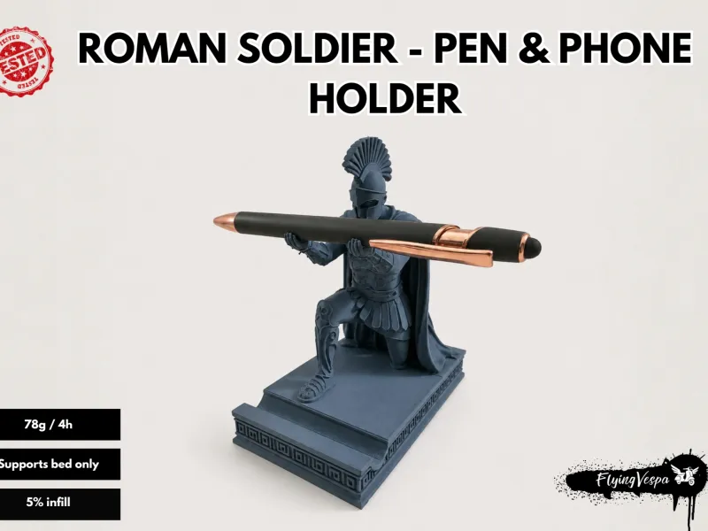 Roman Soldier - Pencil, Pen  & Phone Holder