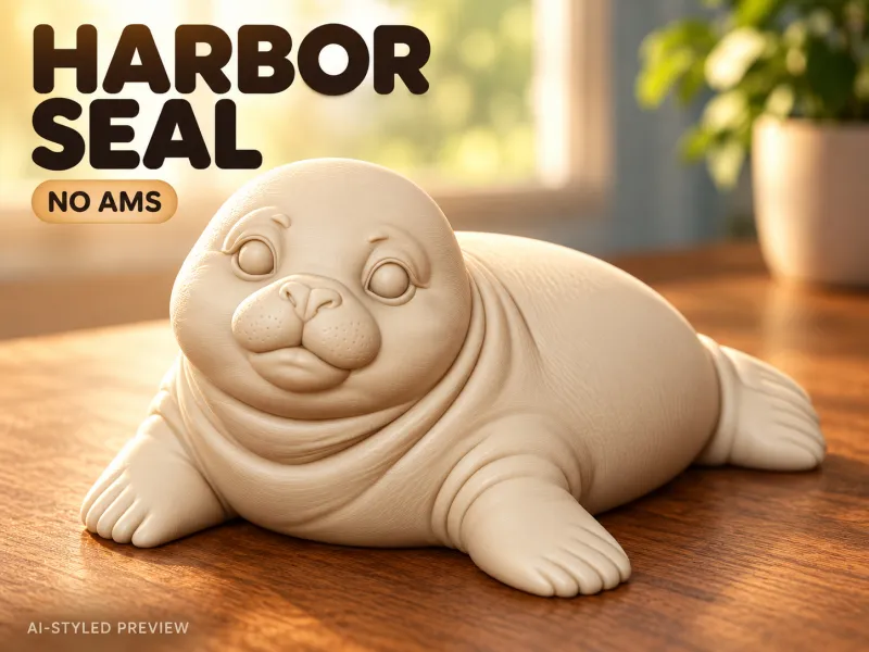 Chubby Harbor Seal — No AMS