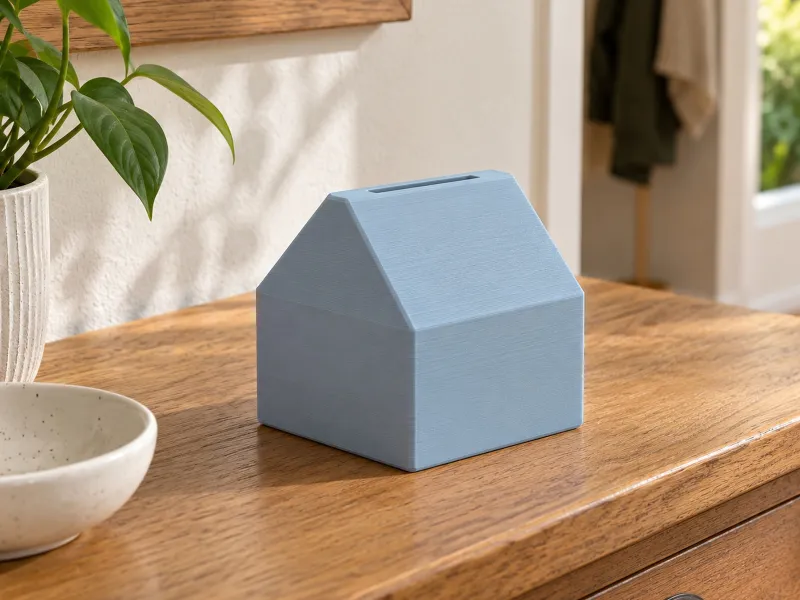 Gable Coin Bank: House-Shaped Coin Keeper