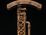 Steam punk headphone stand small top-0
