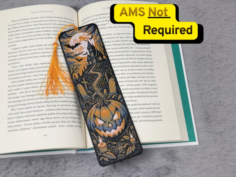 Haunted House Pumpkin Halloween HueForge Bookmark