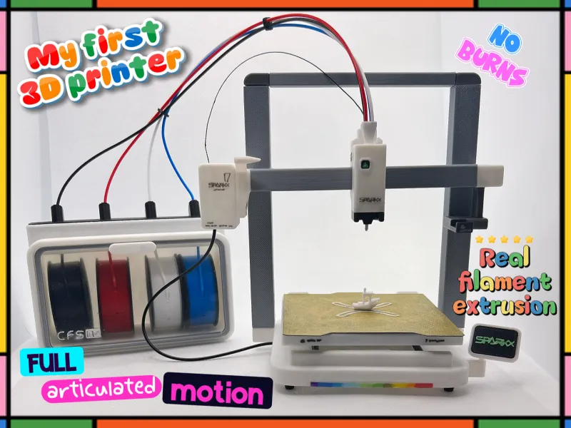 Brinquedo de Faz de Conta em Miniatura para Crianças - 'Minha Primeira Impressora 3D' SparkX
