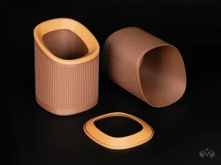 Desktop Bin - Ribbed Design