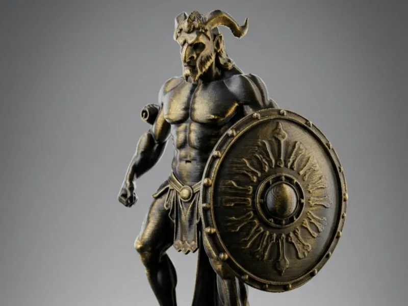 Guardião Minotauro – Estátua de Guerreiro Mitológico