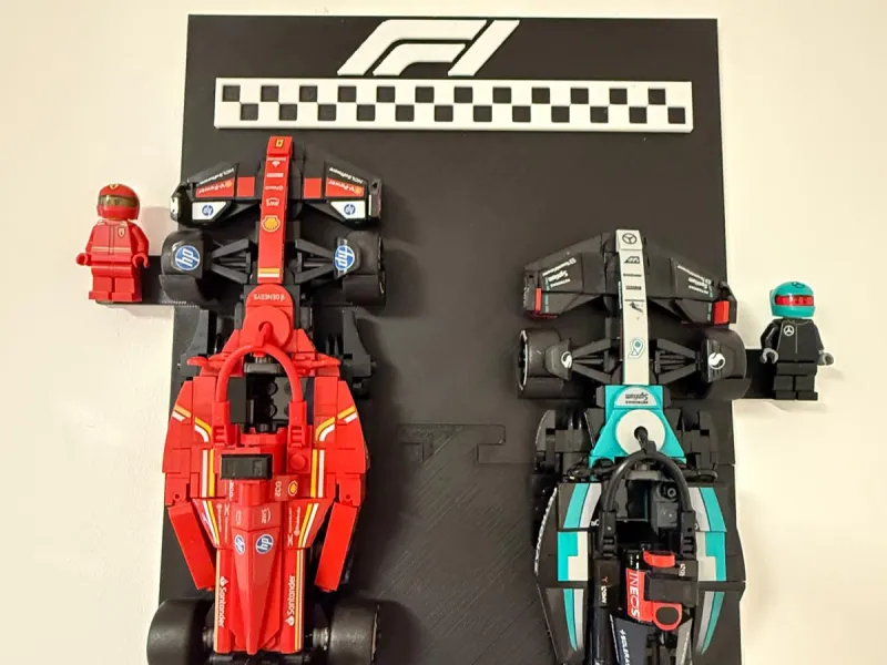Speed Champions Lego F1 support mural vertical