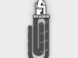 Paperclip man in bathroo - bookmark-0