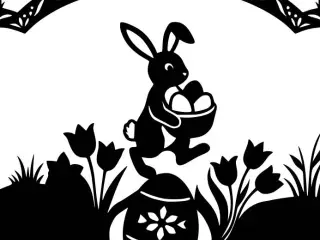 Easter Wallart for Kids single color