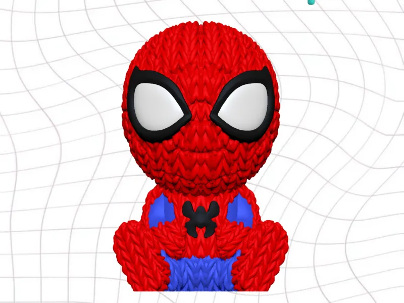 Spider Man - Peter Parker - Toy - Keyring - Charm - Knitted