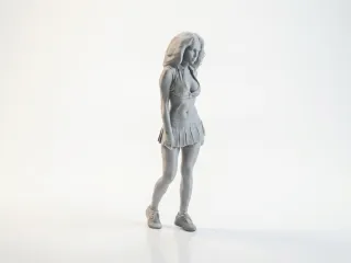 Tennis Outfit Girl Figurine Female Sports 3D Printable