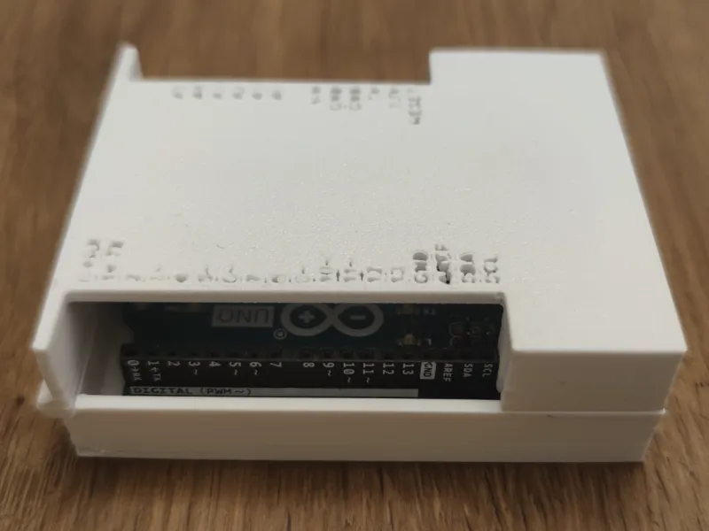 Arduino Uno Case Pinout Lid print In place
