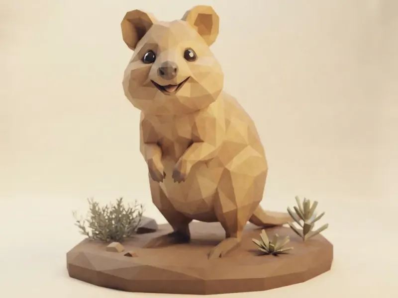 Low Poly Quokka