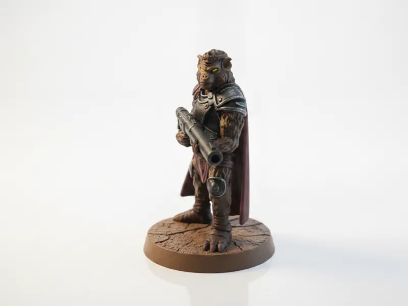 Gorilla With A Grenade Launcher Sculpture 3D Printable