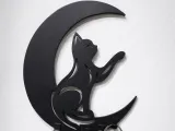 Moon Cat Wall Key Holder-0