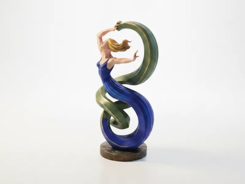 Escultura de Dama Elegante Figura Femenina Imprimible en 3D
