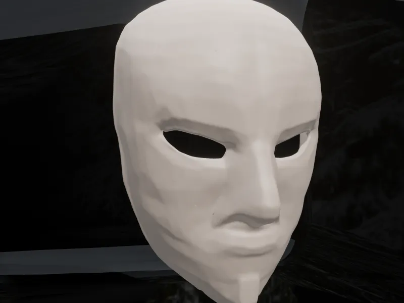 Minimalist Blank Neutral Face Mask