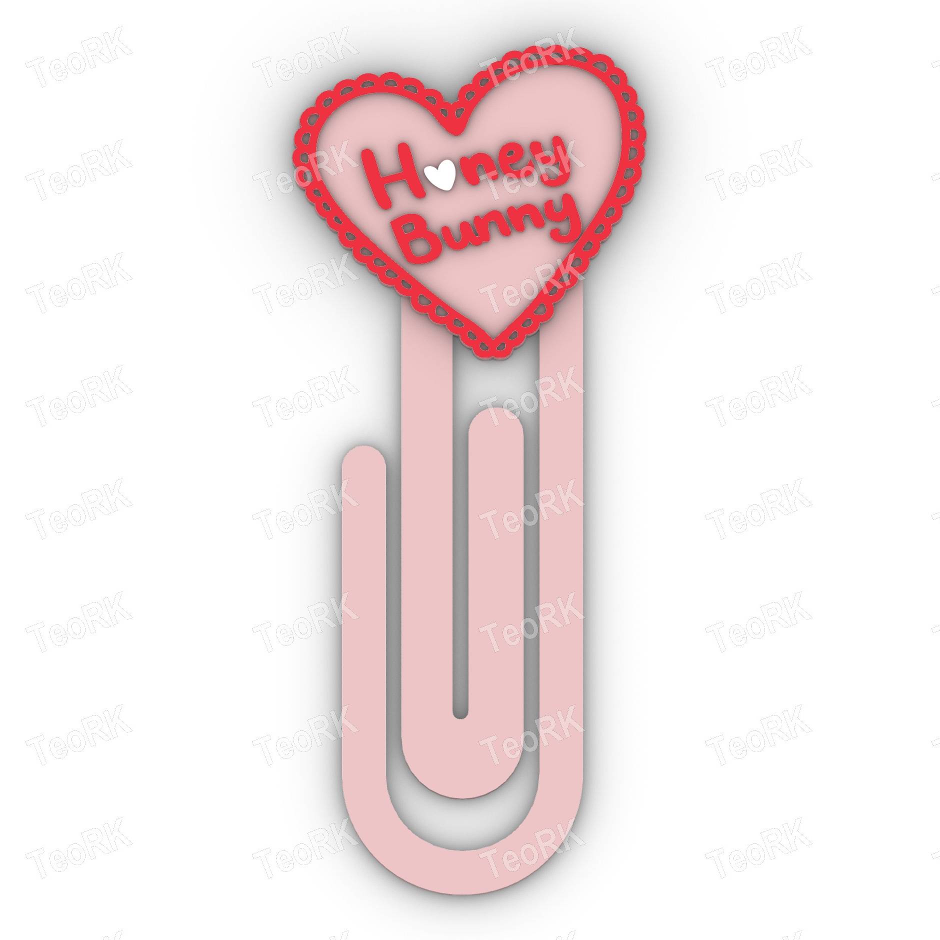 Paperclip Honey Bunny - bookmark