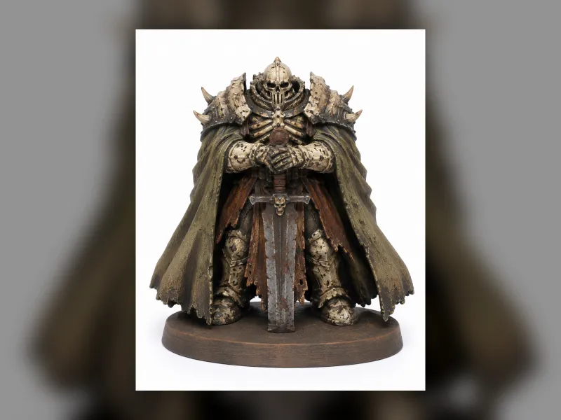 Bone Armored Champion Wide Cloak Folds