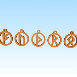 bundle of small runic keychain