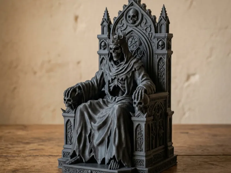 Grusel-Serie: Skelettkönig auf dem Thron